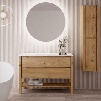 Conjunto de mueble de baño de madera maciza Bruntec Laponia