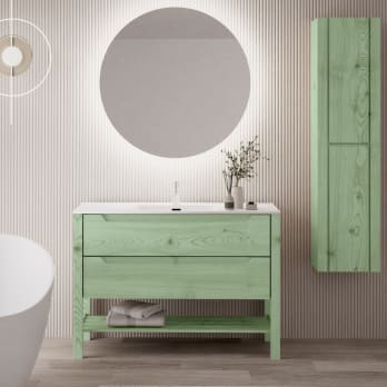 Conjunto de mueble de baño de madera maciza Bruntec Laponia