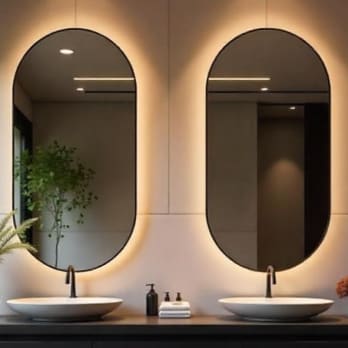 Espejo de baño con luz LED Bruntec Portia