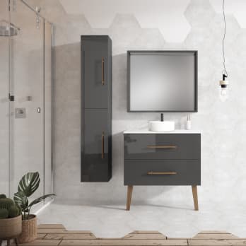 Mueble de baño con encimera de resina Bruntec Gaia