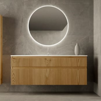 Conjunto de mueble de baño de madera maciza Bruntec Alpes