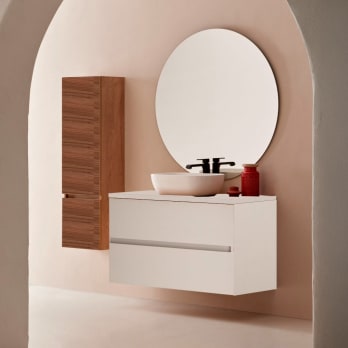 Conjunto mueble de baño con lavabo sobre encimera Sanchis Deco Lux