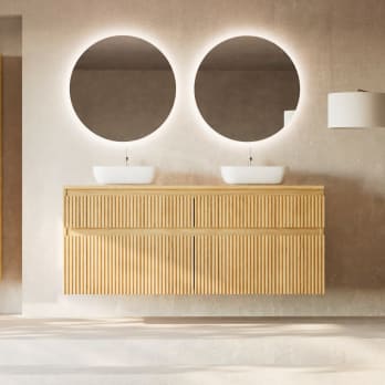 Mueble de baño madera maciza ranurada Bruntec Alpes 9