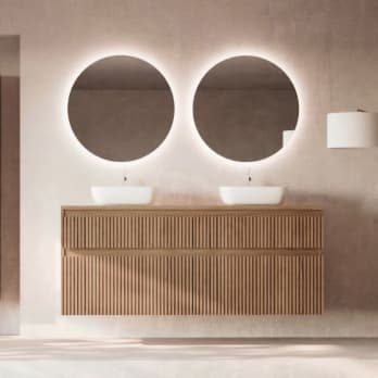 Mueble de baño con encimera de madera Bruntec Alpes 9