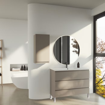 Mueble de baño lacado fondo reducido 37.8 cm Bruntec Vilma