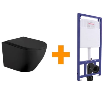 Pack inodoro suspendido + cisterna empotrada Bruntec Lisboa