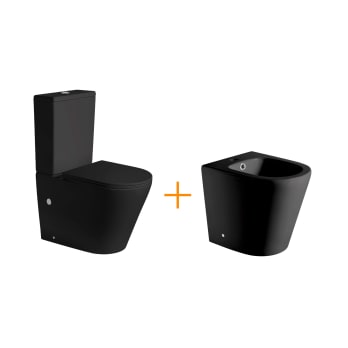 Pack inodoro mate + cisterna + bidé Bruntec Lisboa
