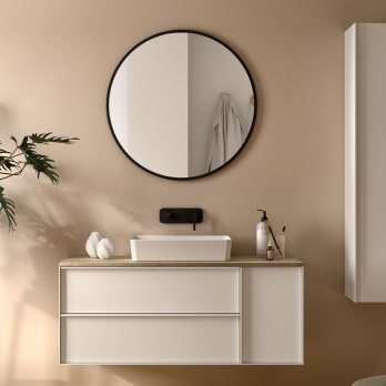 Mueble de baño Coycama Oslo con encimera de madera