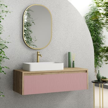 Mueble de baño Coycama lambda con encimera de madera