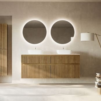 Mueble de baño madera maciza ranurada Bruntec Alpes 9