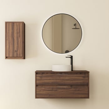Mueble de baño con encimera de madera Bruntec Boston nórdico