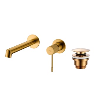 Pack grifo de lavabo empotrado Line Imex + Válvula click-clack