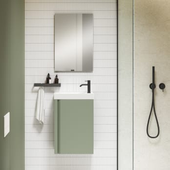 Conjunto completo mueble de baño de fondo reducido 22 cm Visobath Lagos
