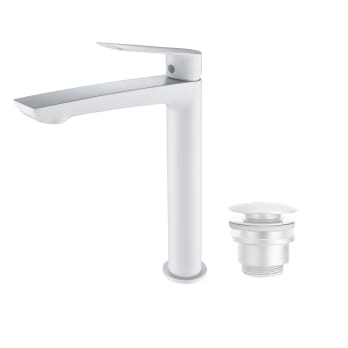 Pack Grifo de lavabo caño alto Imex Lúxor + Válvula click-clack