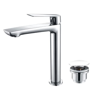 Pack Grifo de lavabo caño alto Imex Lúxor + Válvula click-clack