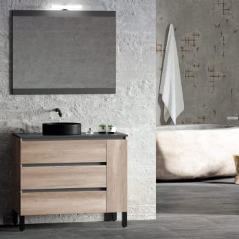 Mueble de baño con encimera de madera Campoaras Kloe