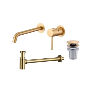 Pack grifo de lavabo empotrado Monza + Válvula click-clack + Sifón visto redondo de Imex
