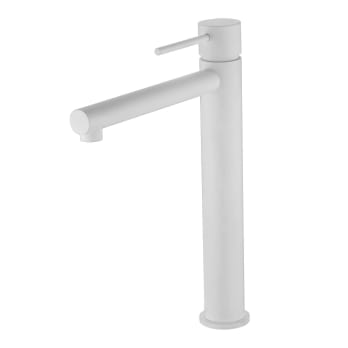 Grifo monomando lavabo AURA blanco mate caño alto de la marca Lluvibath