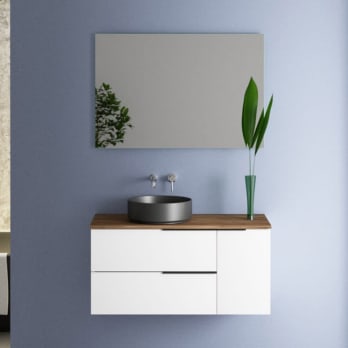 Mueble de baño con encimera de madera Bruntec Coban