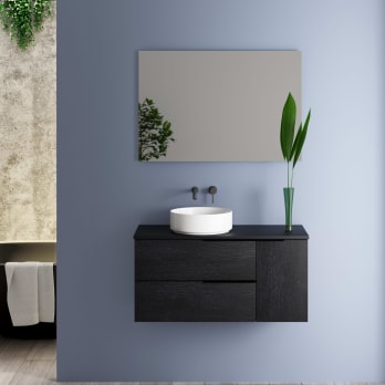 Mueble de baño con encimera de madera Bruntec Coban