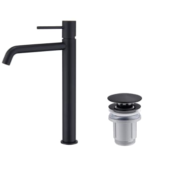 Pack Grifo de lavabo caño alto Imex Monza + Válvula click-clack