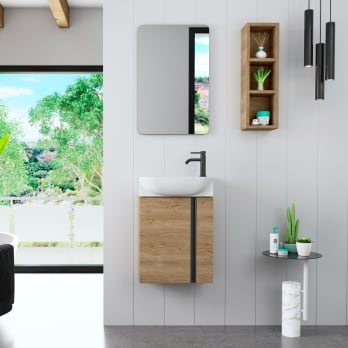 Conjunto mueble Coycama de baño fondo reducido 22 cm Versa