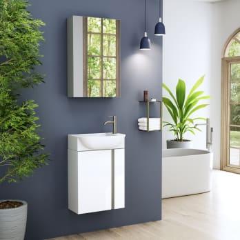 Conjunto mueble Coycama de baño fondo reducido 22 cm Versa