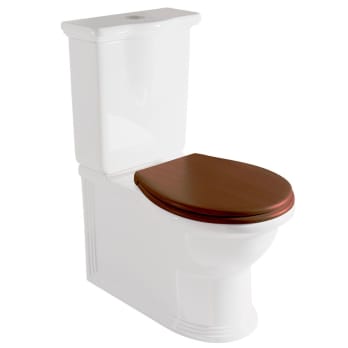 Inodoro compacto Fossil Natura Olimpia con tapa de madera