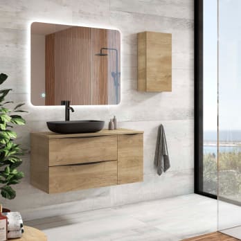 Mueble de baño con encimera de madera Coycama Landes