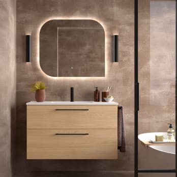 Conjunto mueble baño con lavabo Carmen blanco Avila Dos — Azulejossola