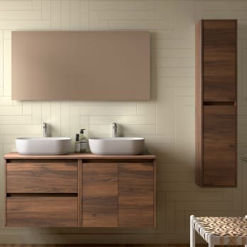 Mueble de baño con encimera de madera Salgar Noja