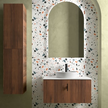 Mueble de baño con encimera de madera Salgar Biba