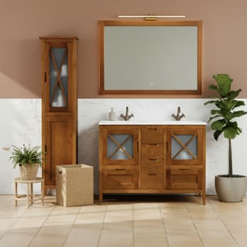 Conjunto mueble de baño rústico Bruntec Kai