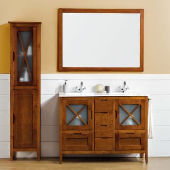Conjunto mueble de baño rústico Bruntec Kai