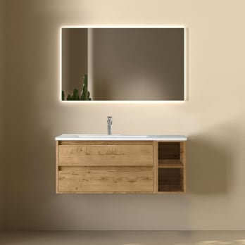 Mueble de baño con encimera de madera Bruntec Atlanta