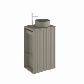 Mueble de baño Royo Bassi con encimera de madera  fondo reducido