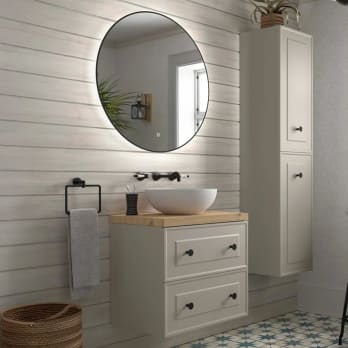 Mueble de baño con encimera de madera Salgar Renoir