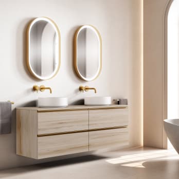 Mueble de baño con encimera MDF Hidrófuga Visobath Granada