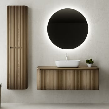 Mueble de baño con encimera de madera maciza Bruntec Baviera