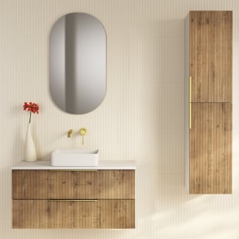 Muebles de baño con encimera de solid surface Bruntec Soho