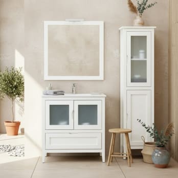 Conjunto mueble de baño rústico Bruntec Timor