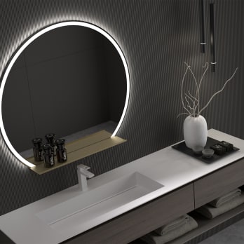 Espejo media luna con luz LED de Eurobath, Crepúsculo