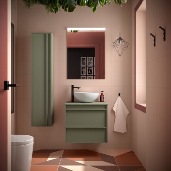 Mueble de baño con encimera de madera Salgar Attila