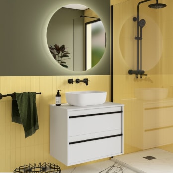 Mueble de baño con encimera de madera Salgar Attila