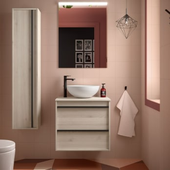 Mueble de baño con encimera de madera Salgar Attila