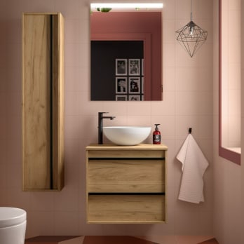 Mueble de baño con encimera de madera Salgar Attila