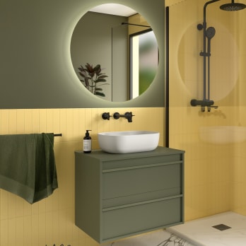 Mueble de baño con encimera de madera Salgar Attila