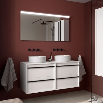 Mueble de baño con encimera de madera Salgar Attila