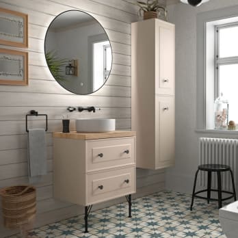 Mueble de baño con encimera de madera Salgar Renoir