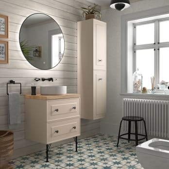 Mueble de baño con encimera de madera Salgar Renoir